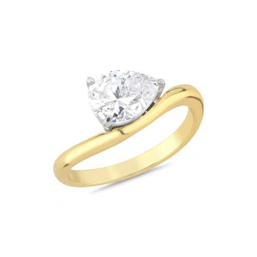 Modern Damla Tektaş Gümüş Yüzük - CNG Jewels (1)