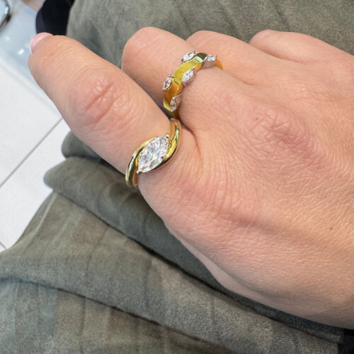 Modern Line Markiz Tektaş Gümüş Yüzük - CNG Jewels (1)