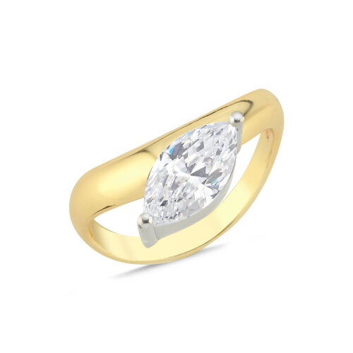 Modern Markiz Tektaş Gümüş Yüzük - CNG Jewels (1)
