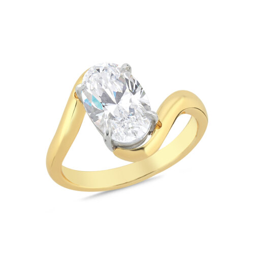 Modern Oval Tektaş Gümüş Yüzük - CNG Jewels