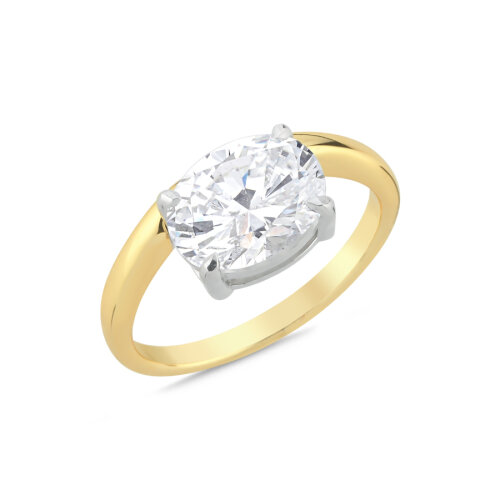 Modern Oval Tektaş Gümüş Yüzük - CNG Jewels