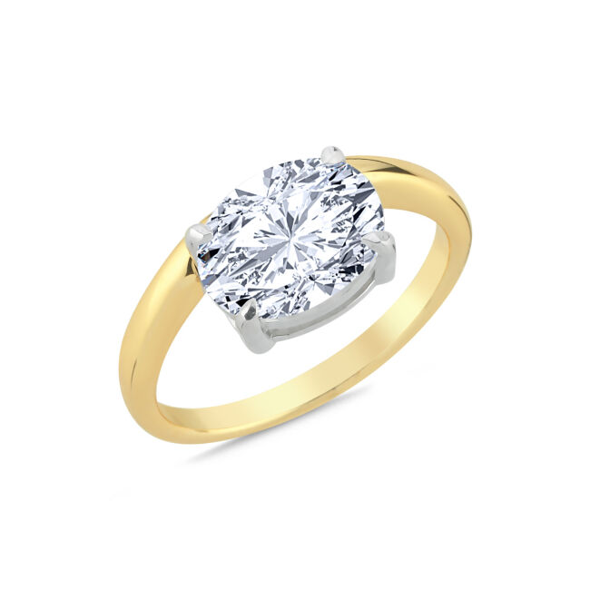 Modern Oval Tektaş Gümüş Yüzük - 3