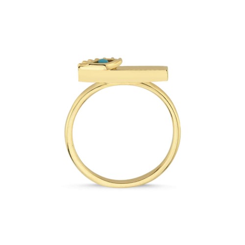 Modern Design Eyelash Gold Ring - CNG Jewels (1)