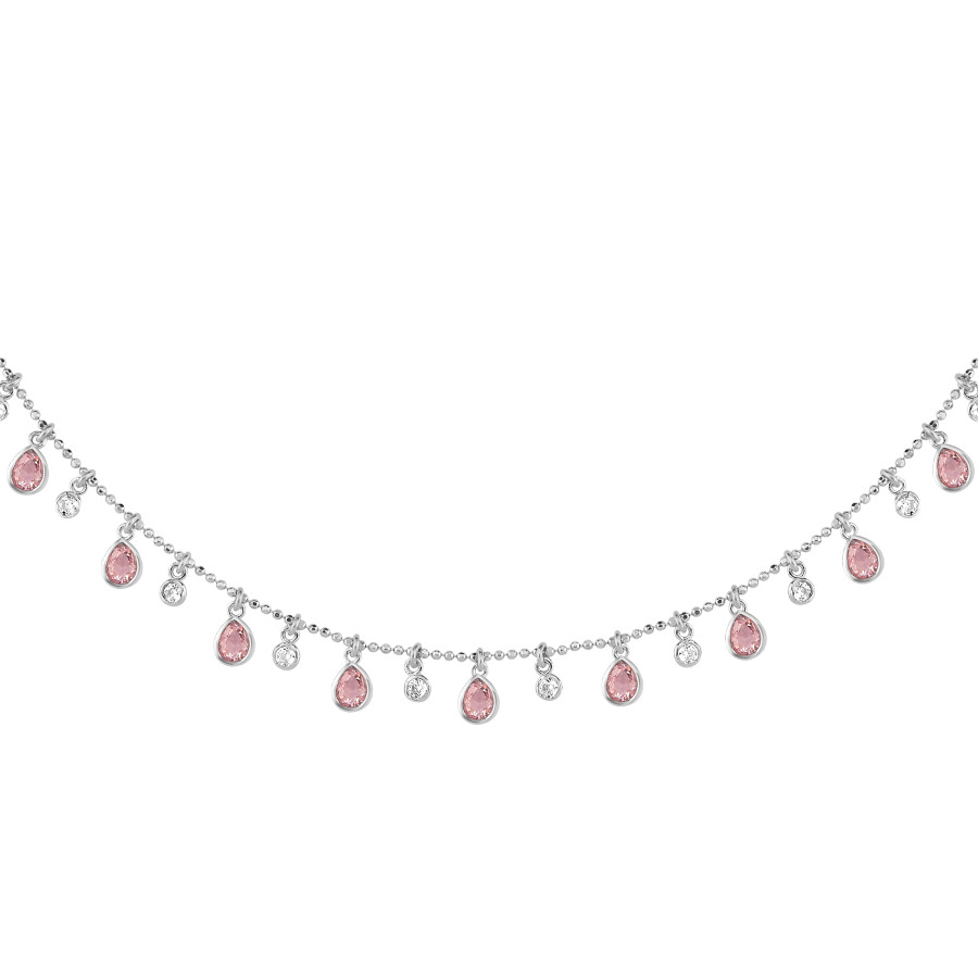 Multi Pembe Damla Taşlı Gümüş Kolye - CNG Jewels (1)