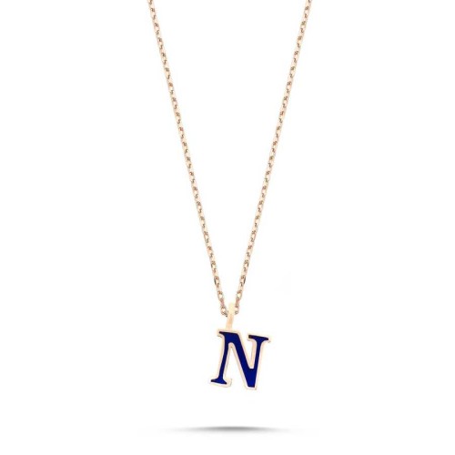 Small Letter N Silver Women's Necklace 