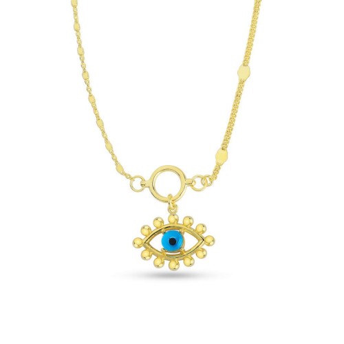 Nazar Boncuklu Göz Kadın Gümüş Kolye - CNG Jewels