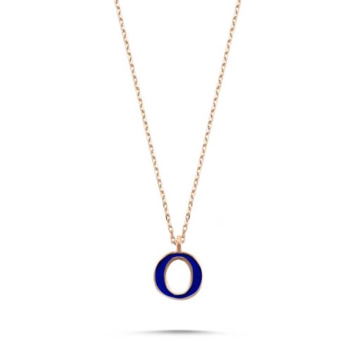 Small Letter O Silver Women's Necklace 