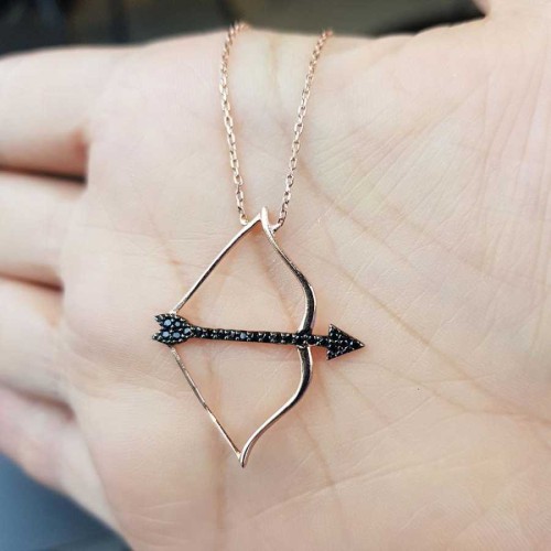 Ok ve Yay Gümüş Kadın Kolye - CNG Jewels