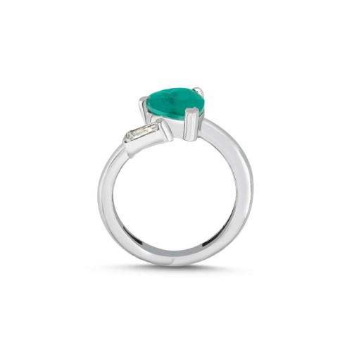 Parabia Kalp Taşlı Gümüş Kadın Yüzük - CNG Jewels (1)
