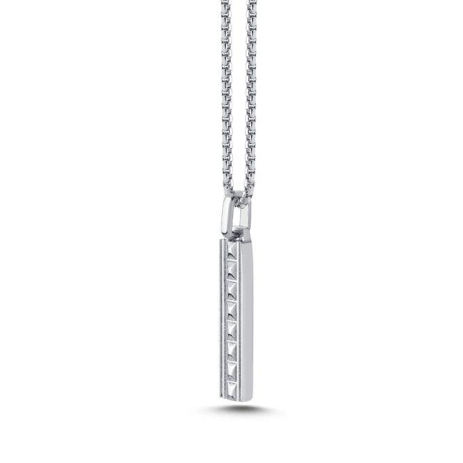 Piramit Çubuk Çelik Erkek Kolye - CNG Jewels (1)