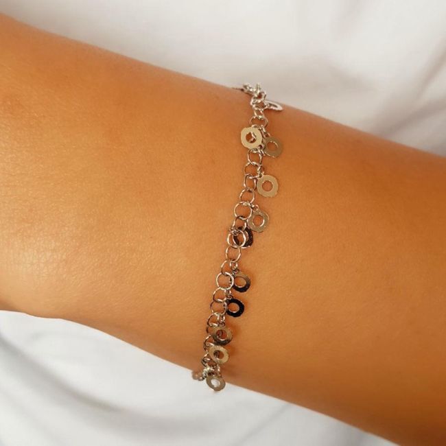 Pul Charm Kadın Gümüş Bileklik - 1