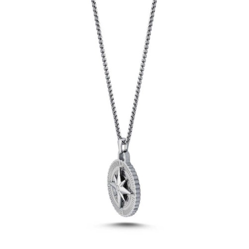 Pusula Erkek Çelik Kolye - CNG Jewels (1)