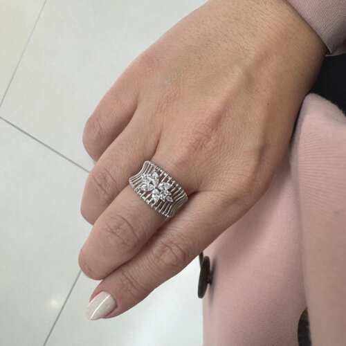 Rosa Jaula Silver Women's Ring - CNG Jewels (1)