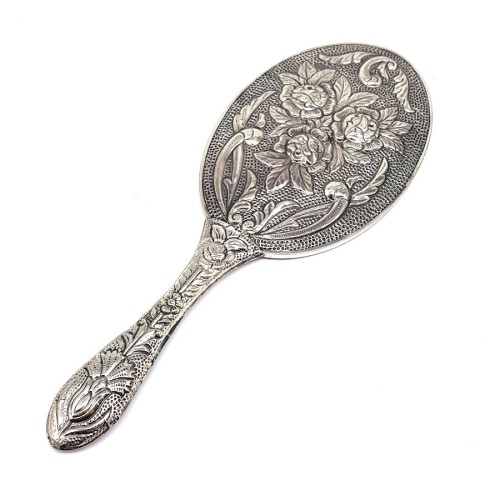 Rose Large Silver Hand Mirror No 4 - CNG Jewels