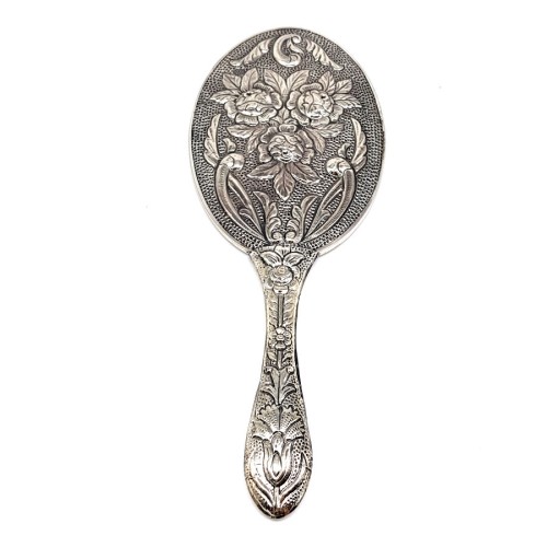 Rose Large Silver Hand Mirror No 4 - CNG Jewels (1)