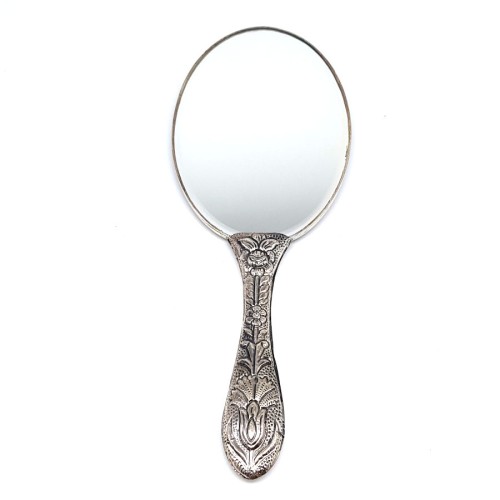 Rose Large Silver Hand Mirror No 4 - 3