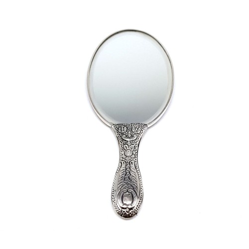  Rose Pattern Silver Hand Mirror No 2 - 3