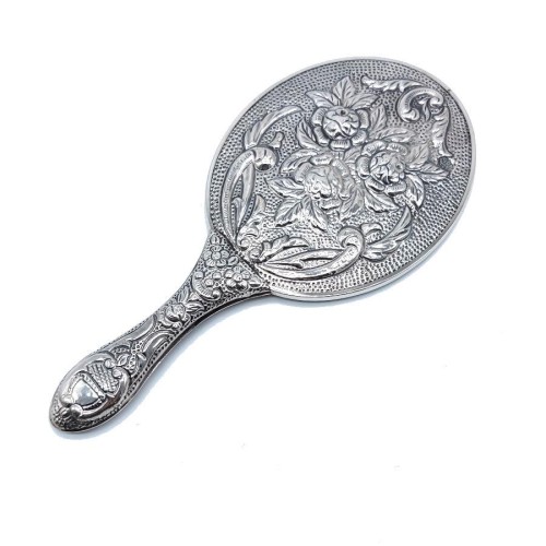  Rose Silver Hand Mirror No 3 - CNG Jewels