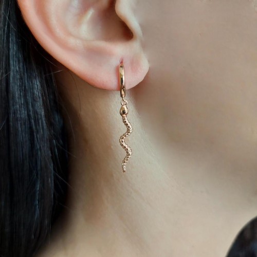 Rose Snake Earrings - CNG Jewels