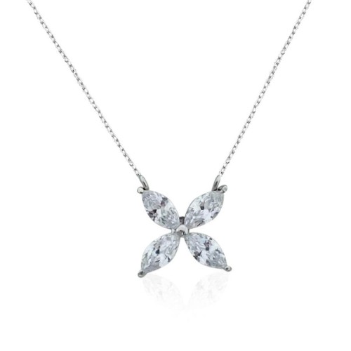Markiz Roza Kadın Gümüş Kolye - CNG Jewels
