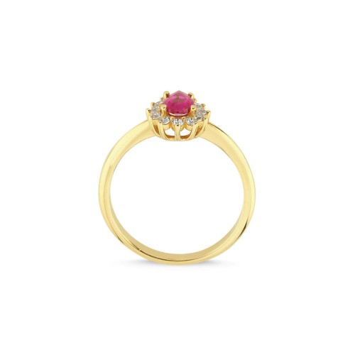 Ruby Damla Tektaş Anturaj 14 Ayar Altın Yüzük - CNG Jewels (1)