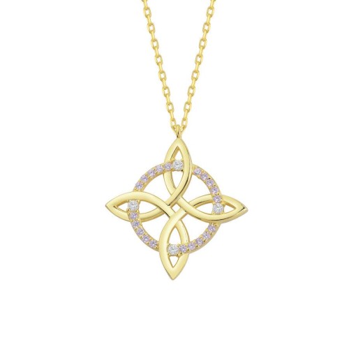 Rüzgar Gülü Gümüş Kadın Kolye - CNG Jewels