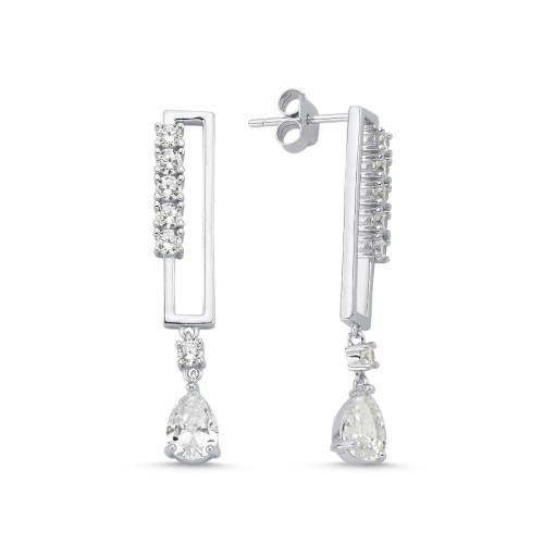 Sallantılı Beyonce Kadın Gümüş Küpe - CNG Jewels