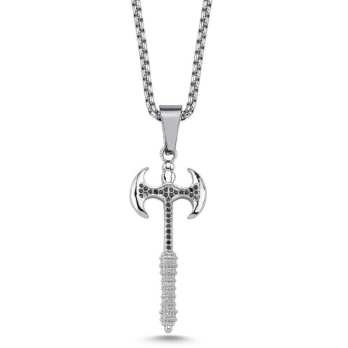 Savaş Baltası Çelik Erkek Kolye - CNG Jewels