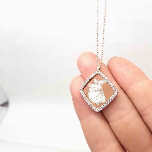 Semazen Rose Gümüş Bayan Kolye - CNG Jewels (1)