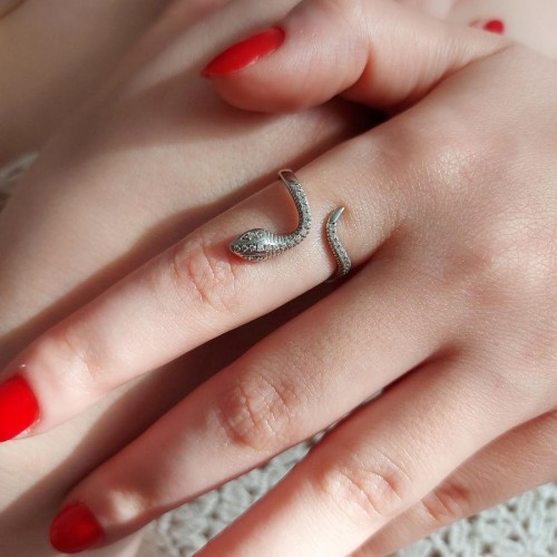 Serpente Gümüş Kadın Yüzük - CNG Jewels