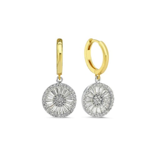 Shiny Trapez Sallantılı Gümüş Kadın Küpe - CNG Jewels