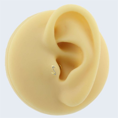 Şimşek Altın Tragus Piercing - 3
