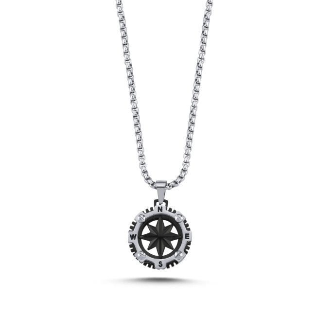 Pusula Çelik Erkek Kolye - CNG Jewels