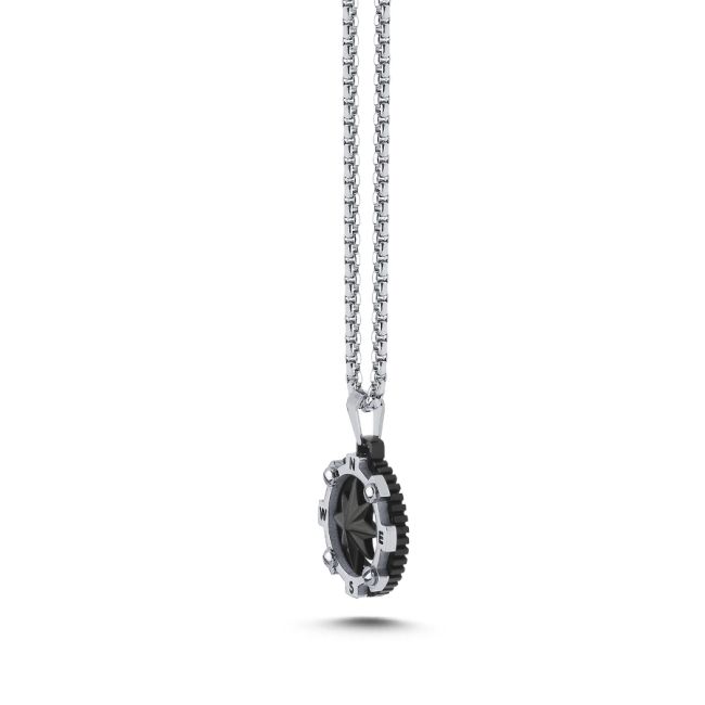 Pusula Çelik Erkek Kolye - CNG Jewels (1)