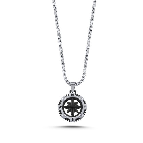 Pusula Çelik Erkek Kolye - CNG Jewels