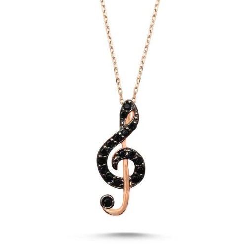 Sol Key Rose Silver Women's Necklace 