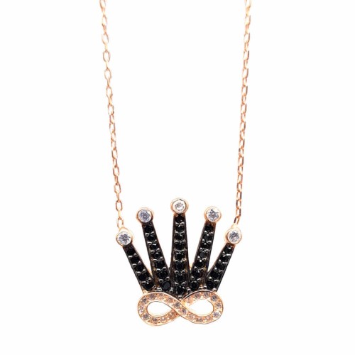 Sonsuzluklu Kraliçe Tacı Gümüş Bayan Kolye - CNG Jewels