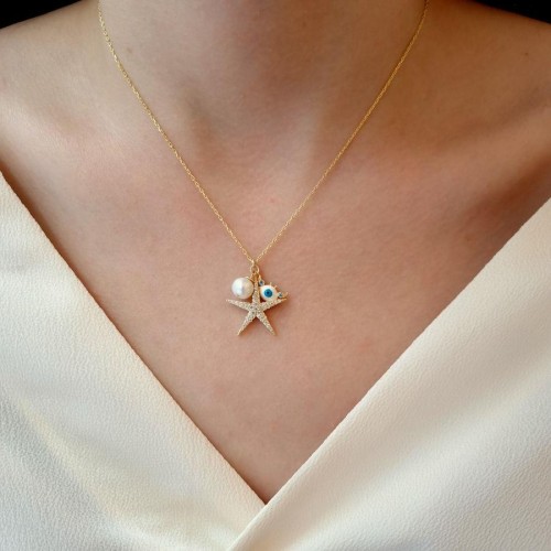 Stella Marina Deniz Yıldızı Gümüş Kadın Kolye - CNG Jewels (1)