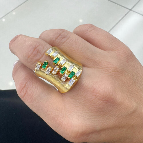 Tasarım Esmeralda Korse Gümüş Yüzük - CNG Jewels (1)