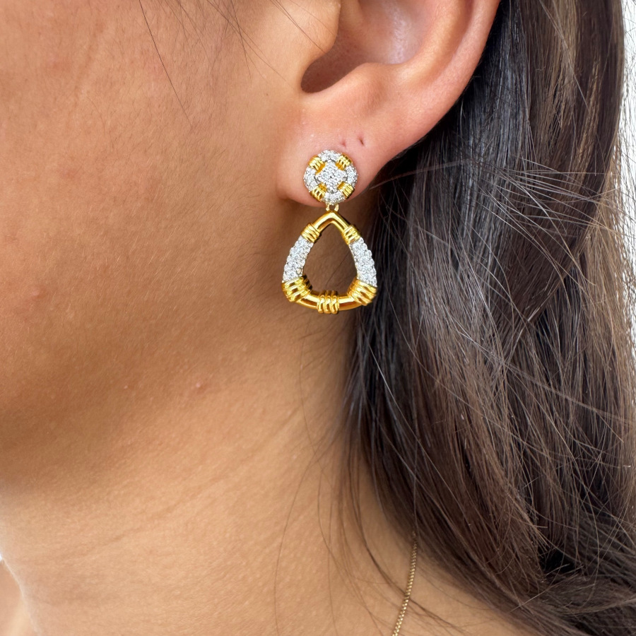 Tasarım İbiza Sallantılı Kadın Gümüş Küpe - CNG Jewels (1)