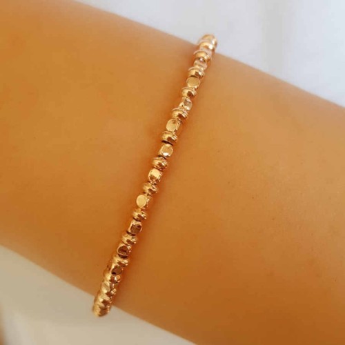 Cube Row Italian Rose Silver Women's Bracelet - CNG Jewels (1)