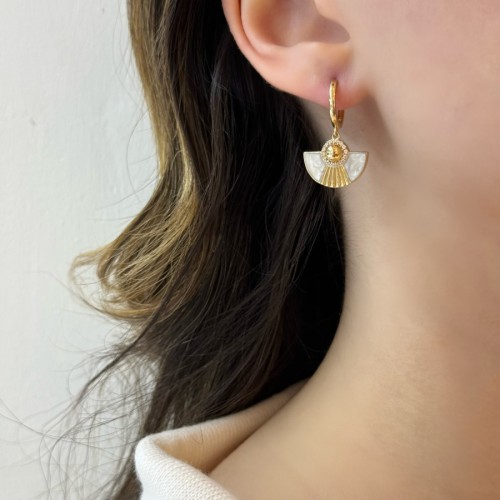 Tasarım Luna 14 Ayar Altın Sallantılı Küpe - CNG Jewels (1)