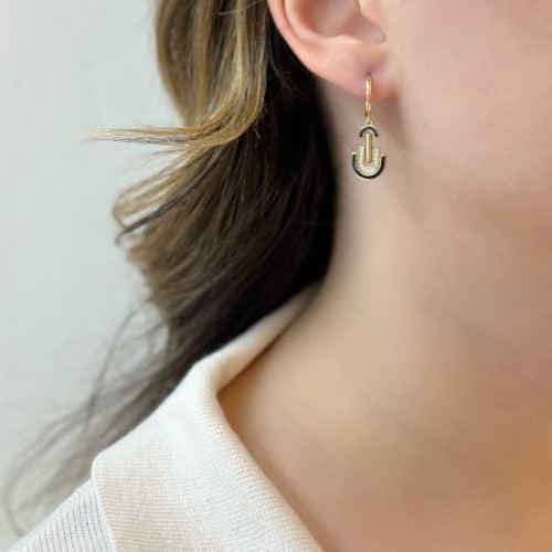 Tasarım Venüs 14 Ayar Altın Sallantılı Küpe - CNG Jewels (1)