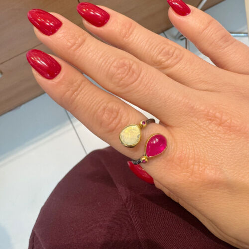 Tasarım Yakut Opal Kadın Gümüş Yüzük - CNG Jewels (1)