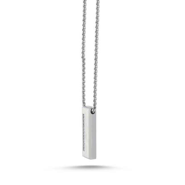 Taşlı Çubuk Çelik Erkek Kolye - CNG Jewels (1)