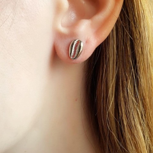 Taşsız Deniz Kabuğu Gümüş Kadın Küpe - CNG Jewels