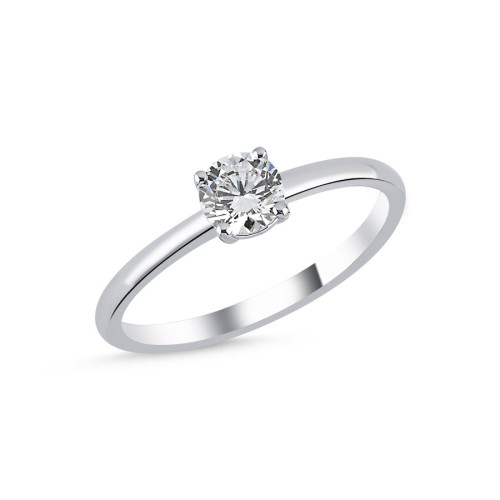 Solitaire Silver Women's Ring - CNG Jewels