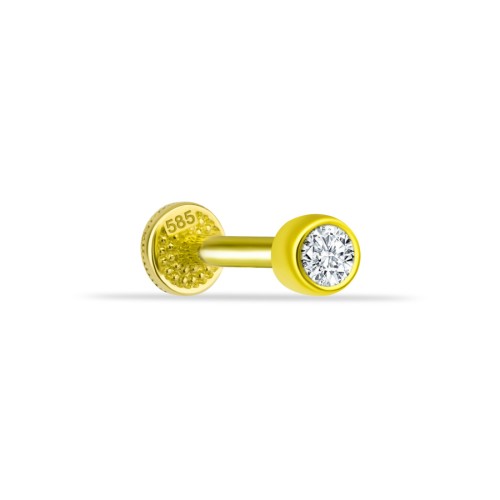 Tektaş Altın Tragus Piercing - CNG Jewels