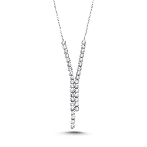 Tennis Y Gold Necklace - CNG Jewels