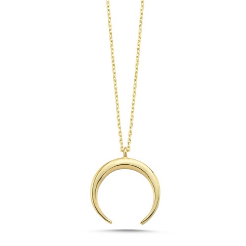 Ters Hilal 14 Ayar Altın Kolye - CNG Jewels